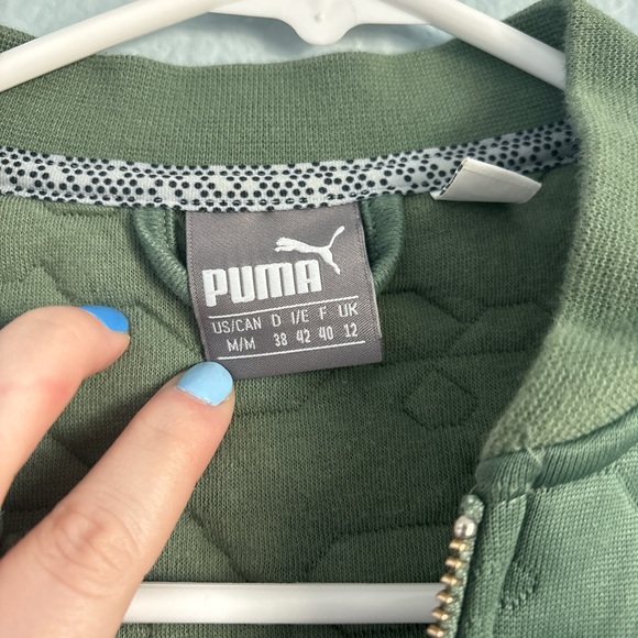 Puma Green Quilted Jacket - Picture 2 of 3